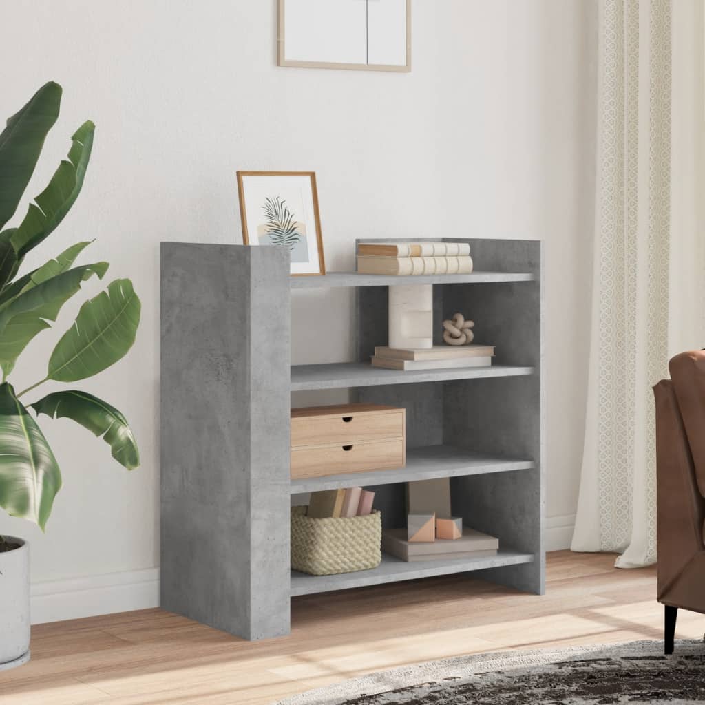 skænk 73,5x35x75 cm konstrueret træ betongrå