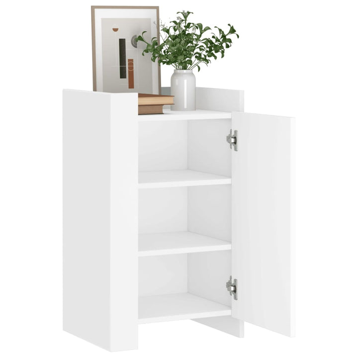 skænk 45x35x75 cm konstrueret træ hvid