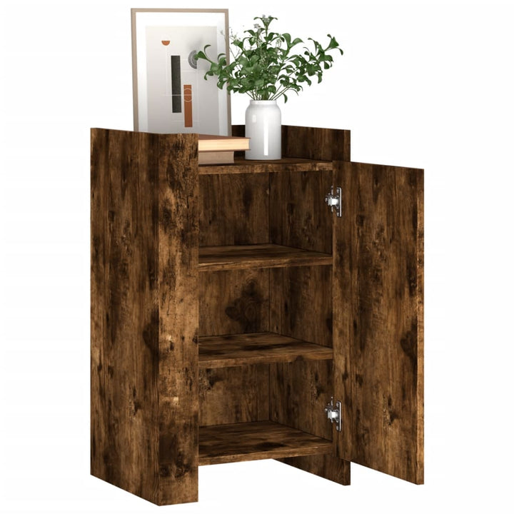skænk 45x35x75 cm konstrueret træ røget egetræsfarve