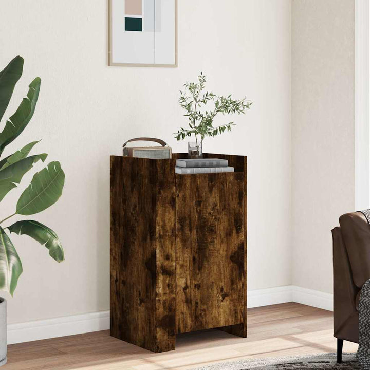 skænk 45x35x75 cm konstrueret træ røget egetræsfarve