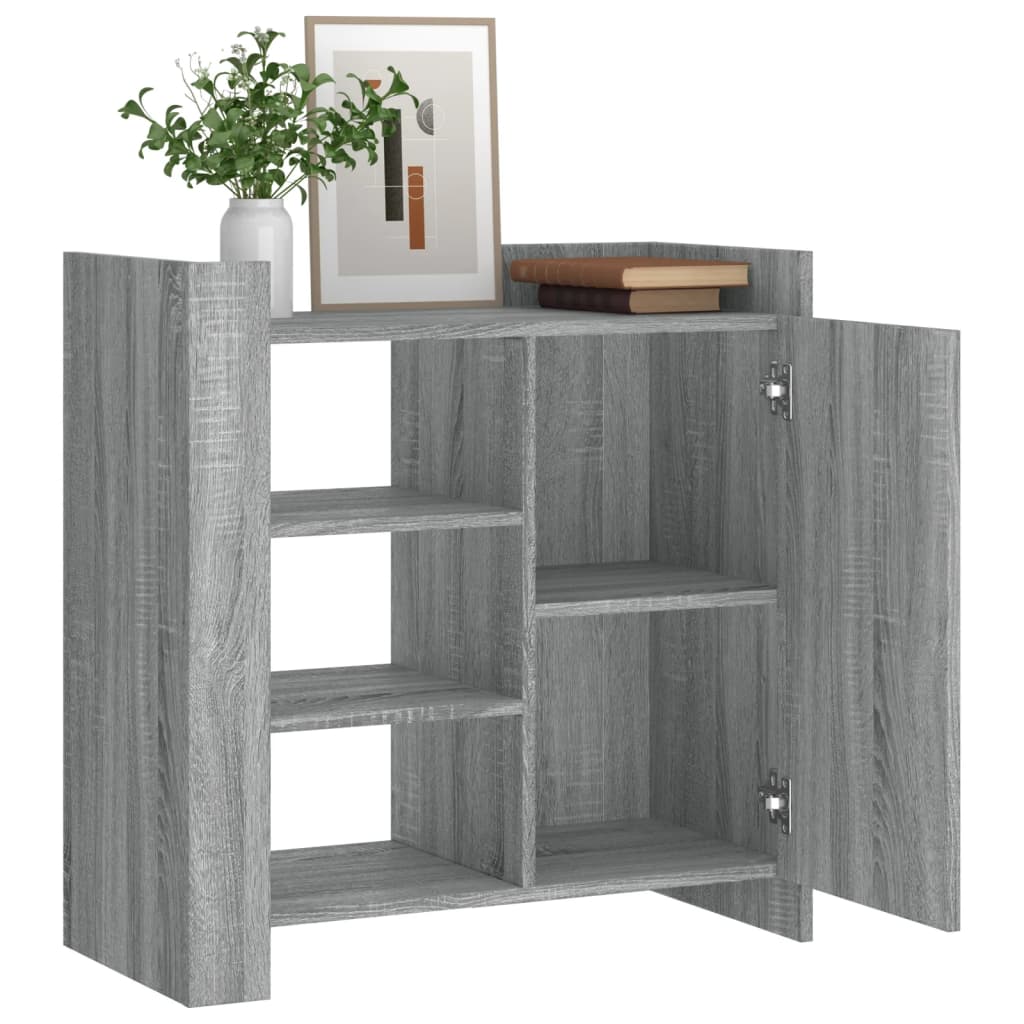 skænk 73,5x35x75 cm konstrueret træ grå sonoma-eg