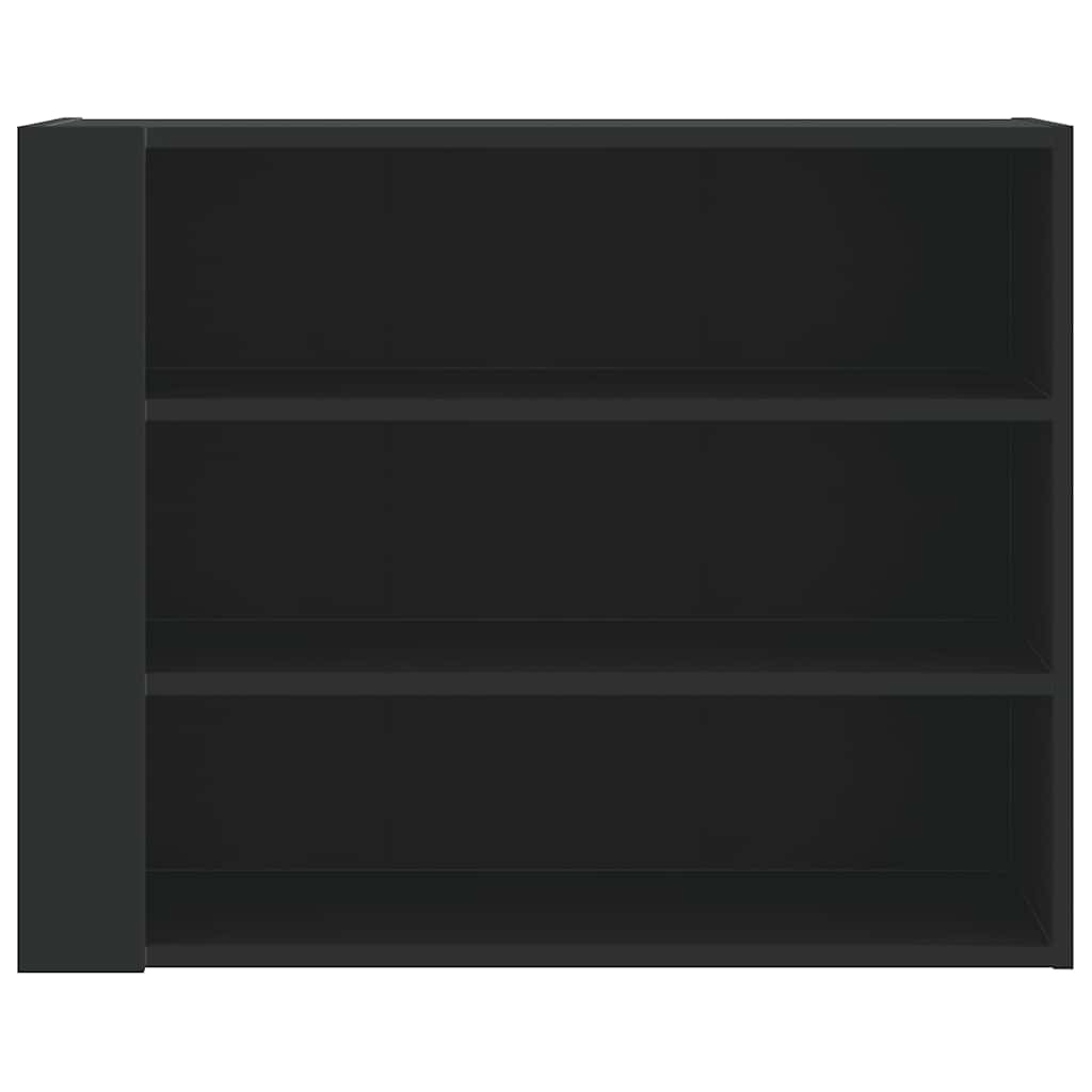 vægskab 75x35x60 cm konstrueret træ sort