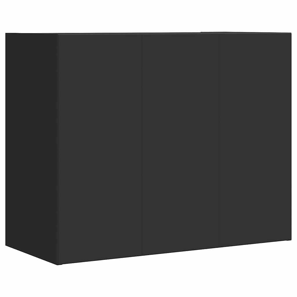 vægskab 75x35x60 cm konstrueret træ sort