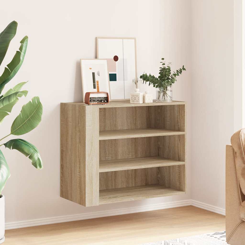 vægskab 75x35x60 cm konstrueret træ sonoma-eg