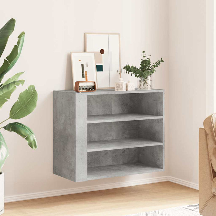 vægskab 75x35x60 cm konstrueret træ betongrå