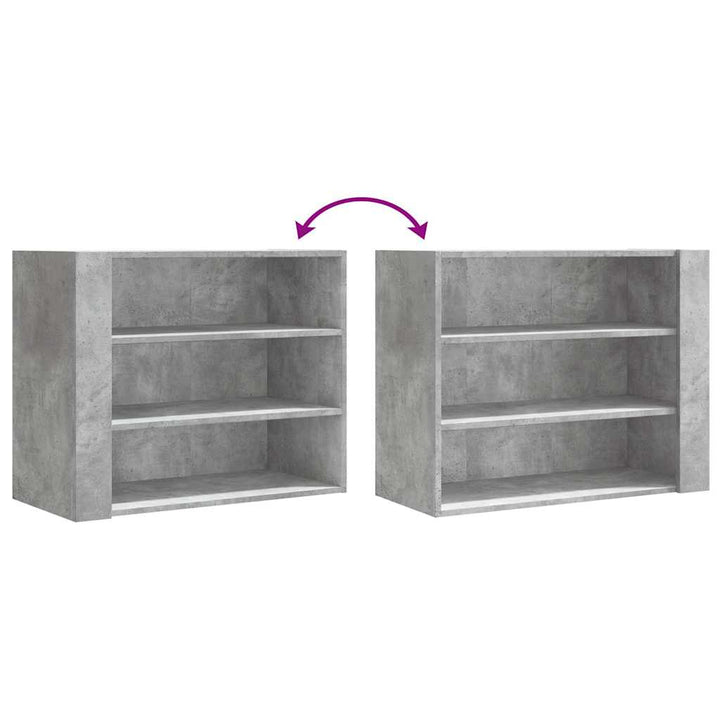 vægskab 75x35x60 cm konstrueret træ betongrå
