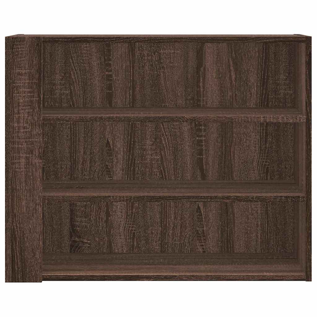 vægskab 75x35x60 cm konstrueret træ brun egetræsfarve