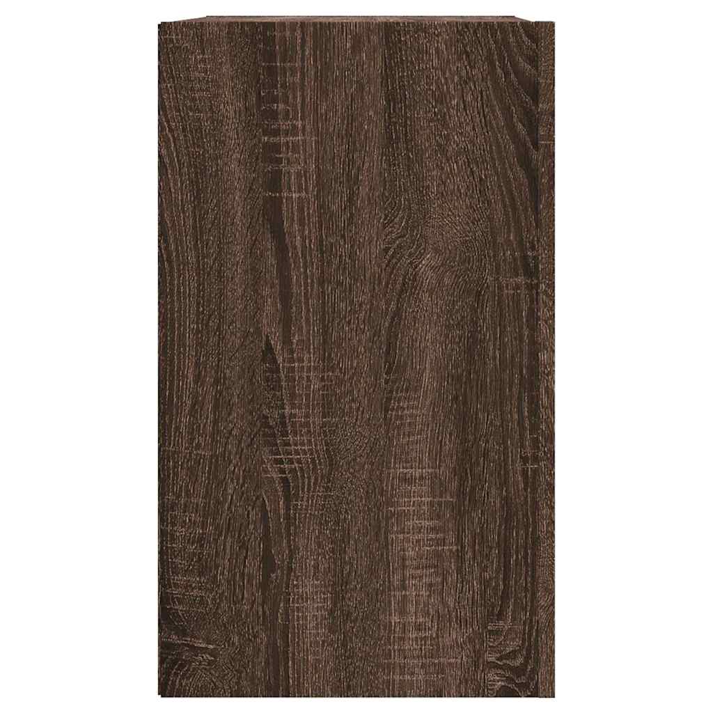 vægskab 75x35x60 cm konstrueret træ brun egetræsfarve