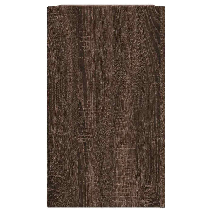 vægskab 75x35x60 cm konstrueret træ brun egetræsfarve