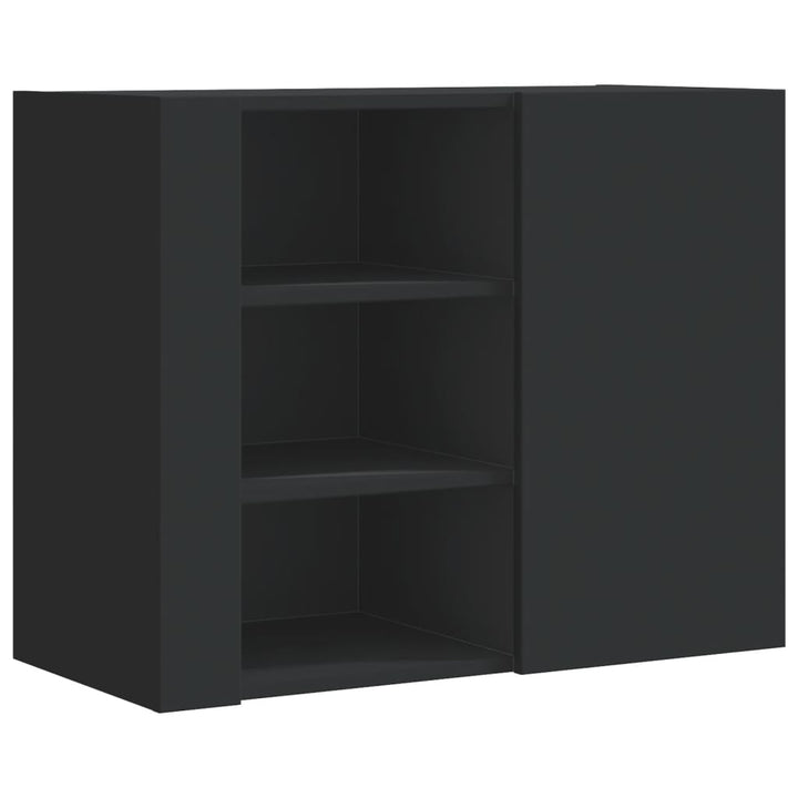 vægskab 75x35x60 cm konstrueret træ sort