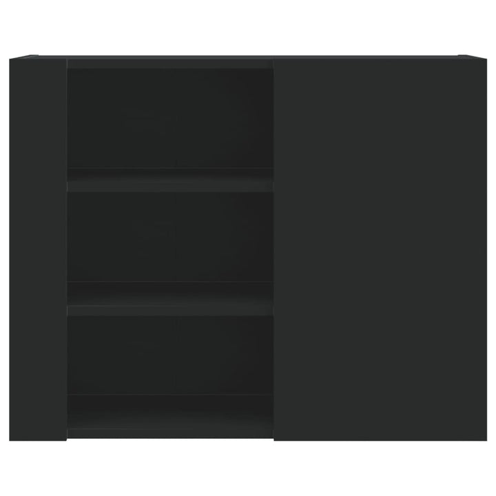 vægskab 75x35x60 cm konstrueret træ sort