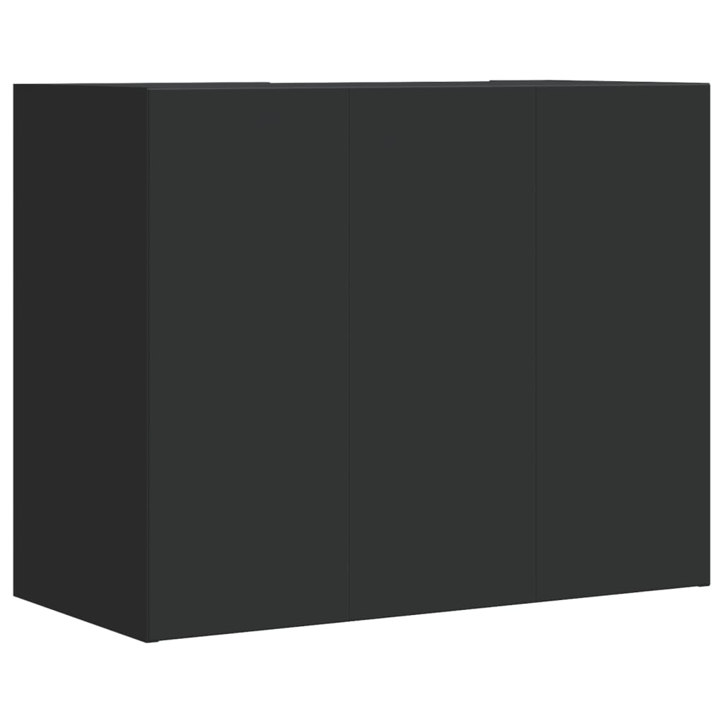 vægskab 75x35x60 cm konstrueret træ sort