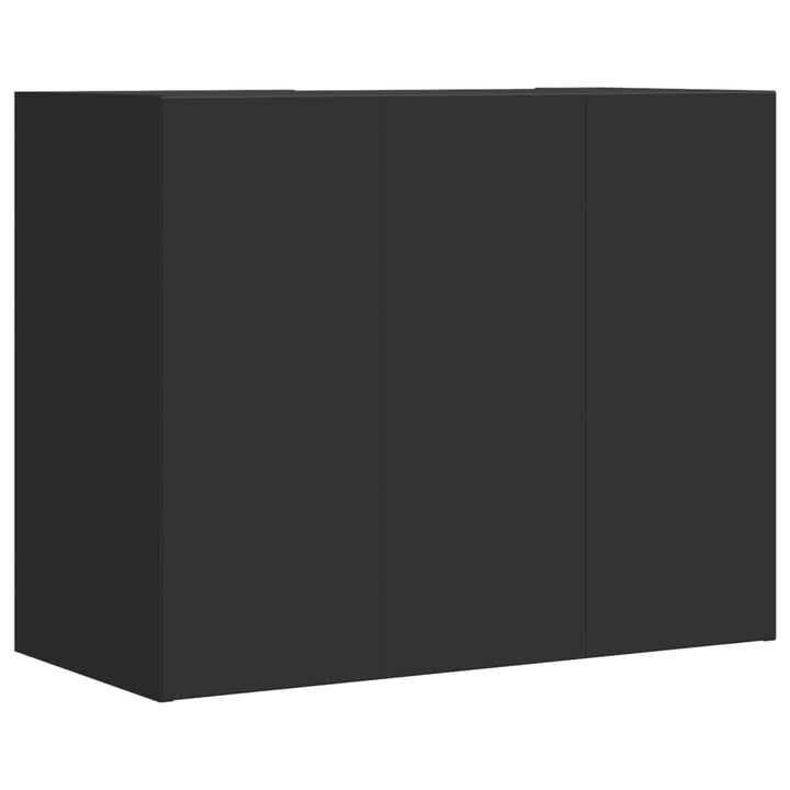 vægskab 75x35x60 cm konstrueret træ sort