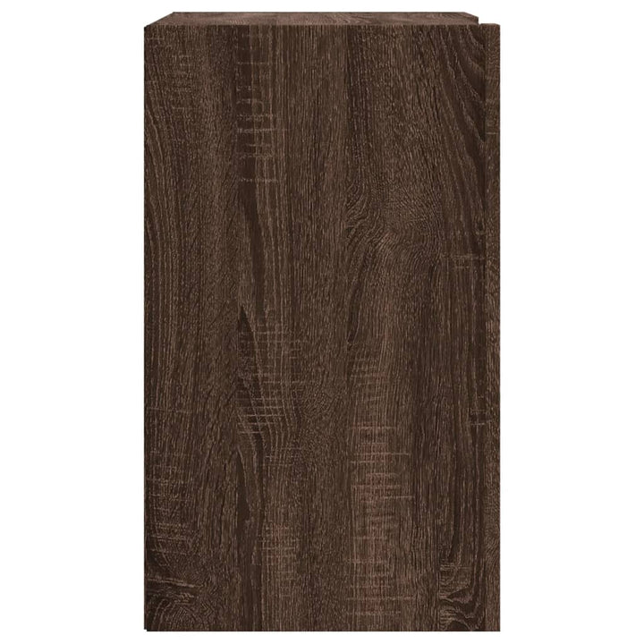 vægskab 75x35x60 cm konstrueret træ brun egetræsfarve