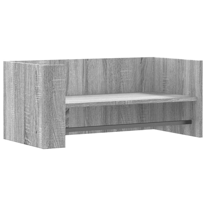 væghylde 70,5x35x30,5 cm konstrueret træ grå sonoma-eg