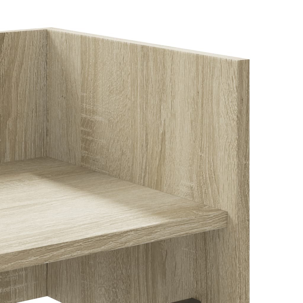 væghylde 100x35x30,5 cm konstrueret træ sonoma-eg