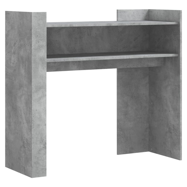konsolbord 100x35x90 cm konstrueret træ betongrå