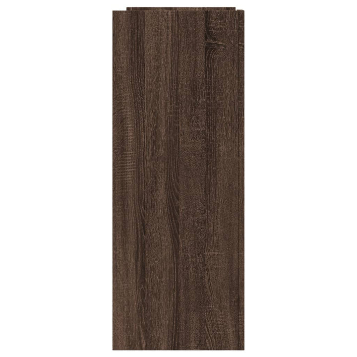 konsolbord 100x35x90 cm konstrueret træ brun egetræsfarve