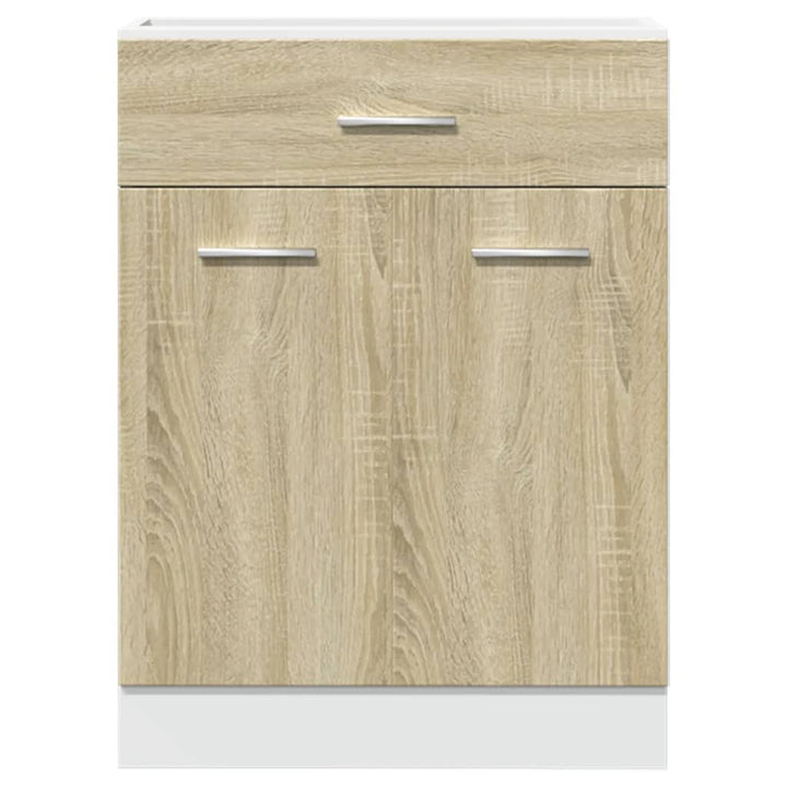 skuffebundskab "Lyon" Sonoma eg 60x46x81,5 cm konstrueret træ