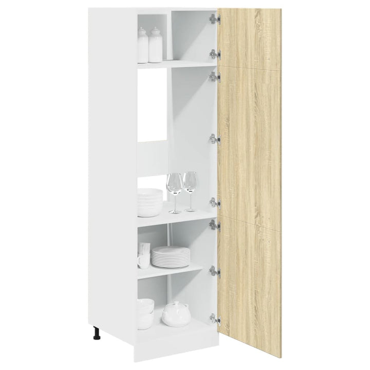 køleskabsskab "Lyon" Sonoma eg 60x57x207 cm konstrueret træ