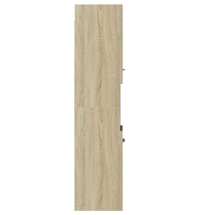 badeværelsesskab 30x30x130 cm konstrueret træ sonoma-eg