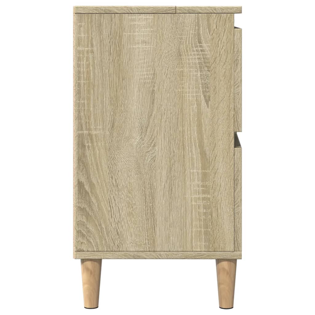 underskab til håndvask 80x33x60 cm konstrueret træ sonoma-eg