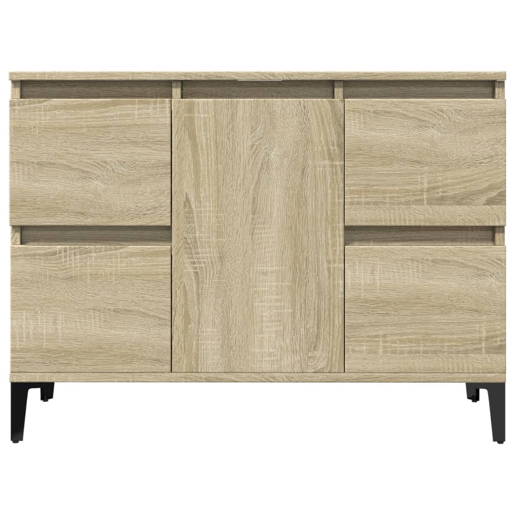 underskab til håndvask 80x33x60 cm konstrueret træ sonoma-eg