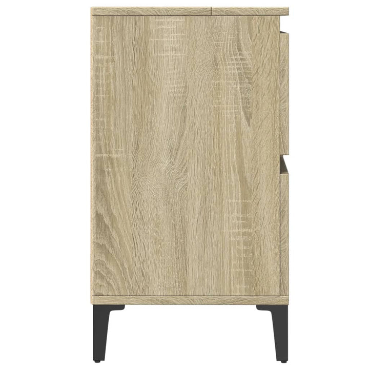 underskab til håndvask 80x33x60 cm konstrueret træ sonoma-eg