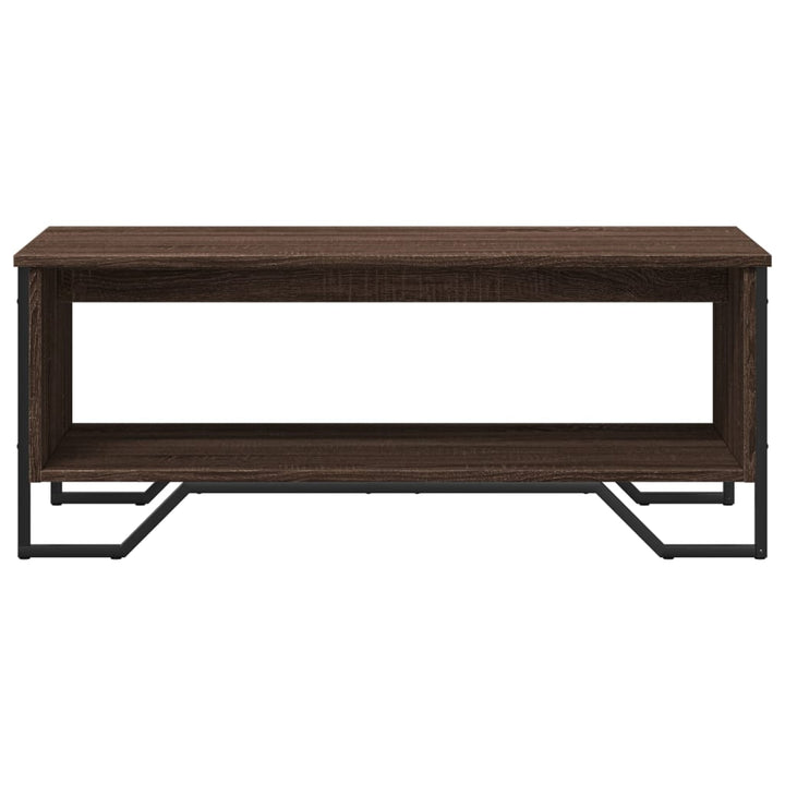 sofabord 100x51x40 cm konstrueret træ brun egetræsfarve