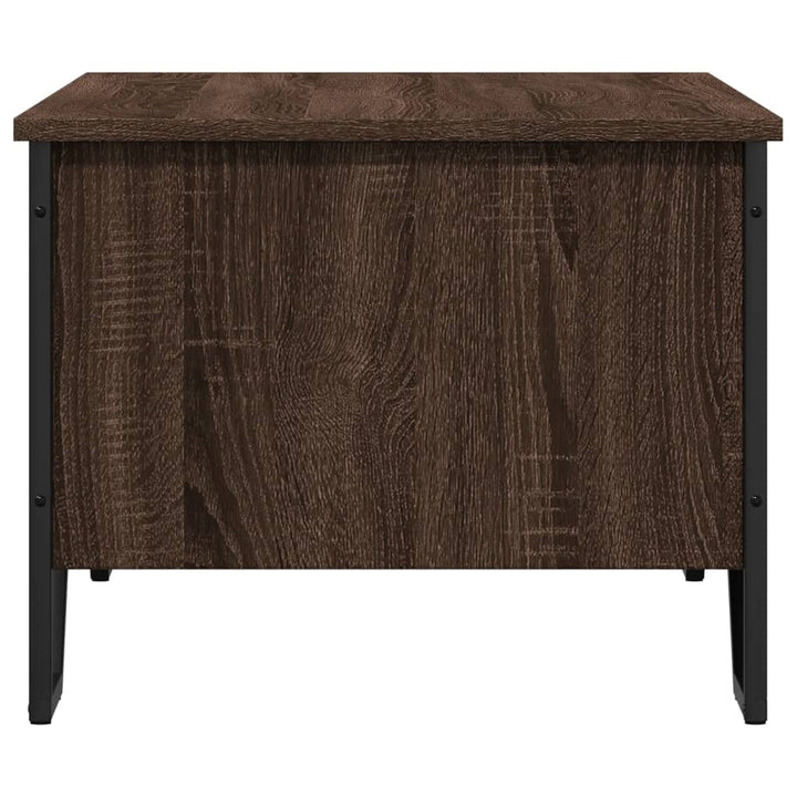 sofabord 100x51x40 cm konstrueret træ brun egetræsfarve