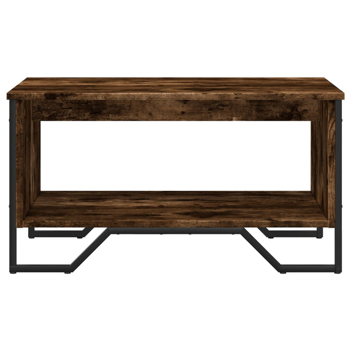 sofabord 75x51x40 cm konstrueret træ røget egetræsfarve