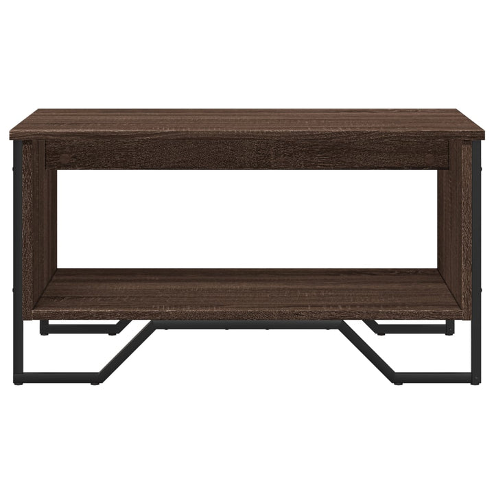 sofabord 75x51x40 cm konstrueret træ brun egetræsfarve