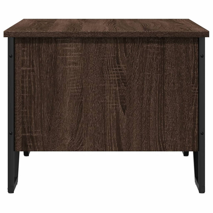 sofabord 75x51x40 cm konstrueret træ brun egetræsfarve