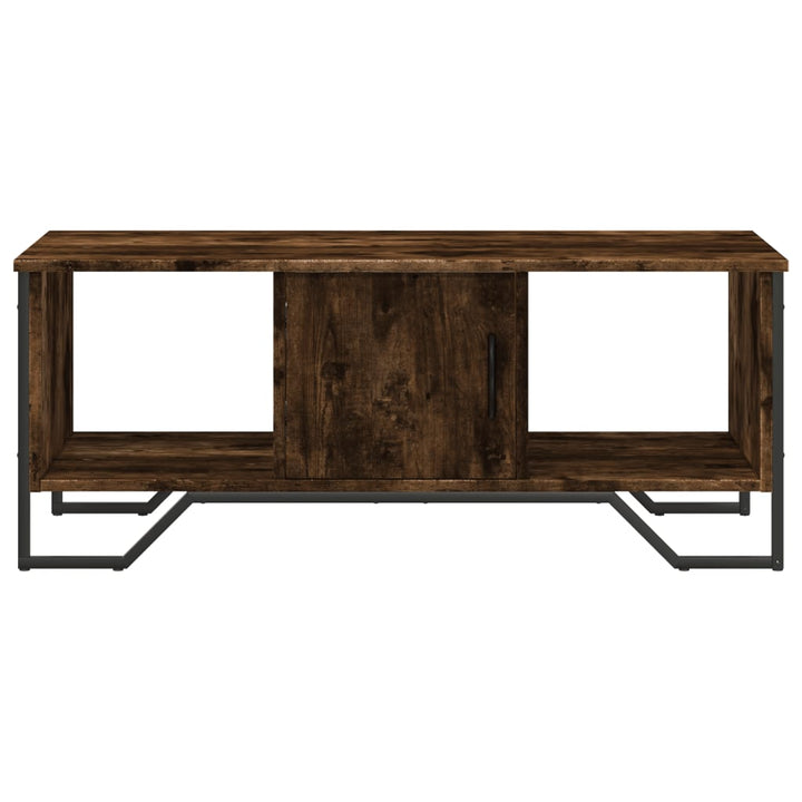 sofabord 100x51x40 cm konstrueret træ røget egetræsfarve