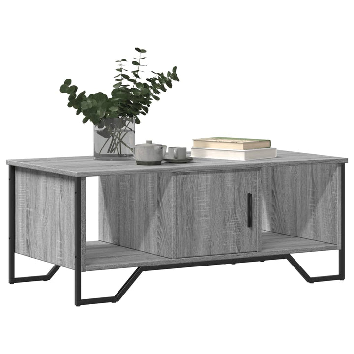 sofabord 100x51x40 cm konstrueret træ grå sonoma-eg