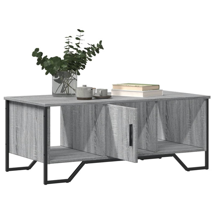 sofabord 100x51x40 cm konstrueret træ grå sonoma-eg
