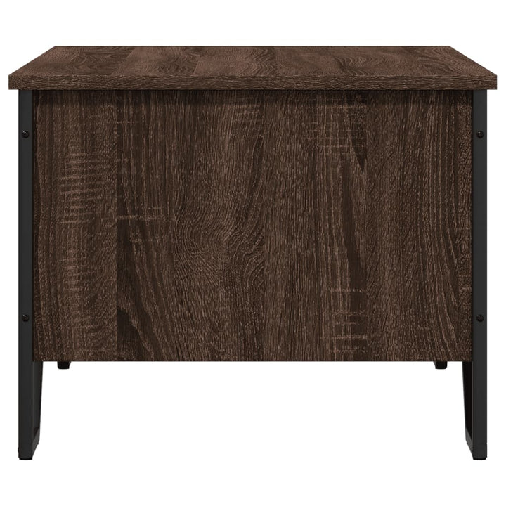 sofabord 100x51x40 cm konstrueret træ brun egetræsfarve