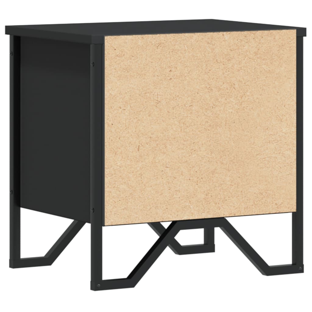sengebord 40x30x40 cm konstrueret træ sort