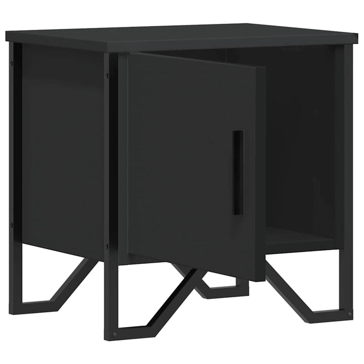 sengebord 40x30x40 cm konstrueret træ sort