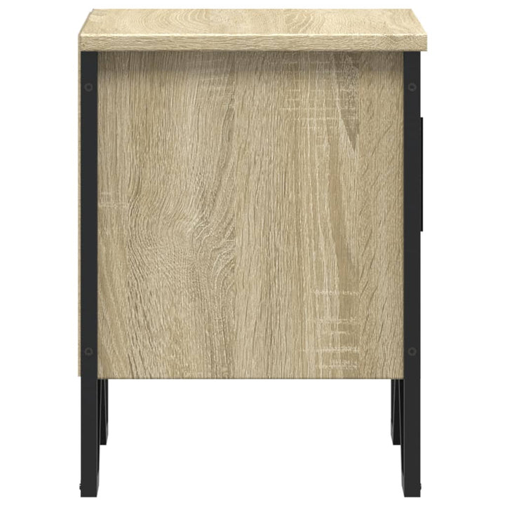 sengeborde 2 stk. 40x30x40 cm konstrueret træ sonoma-eg