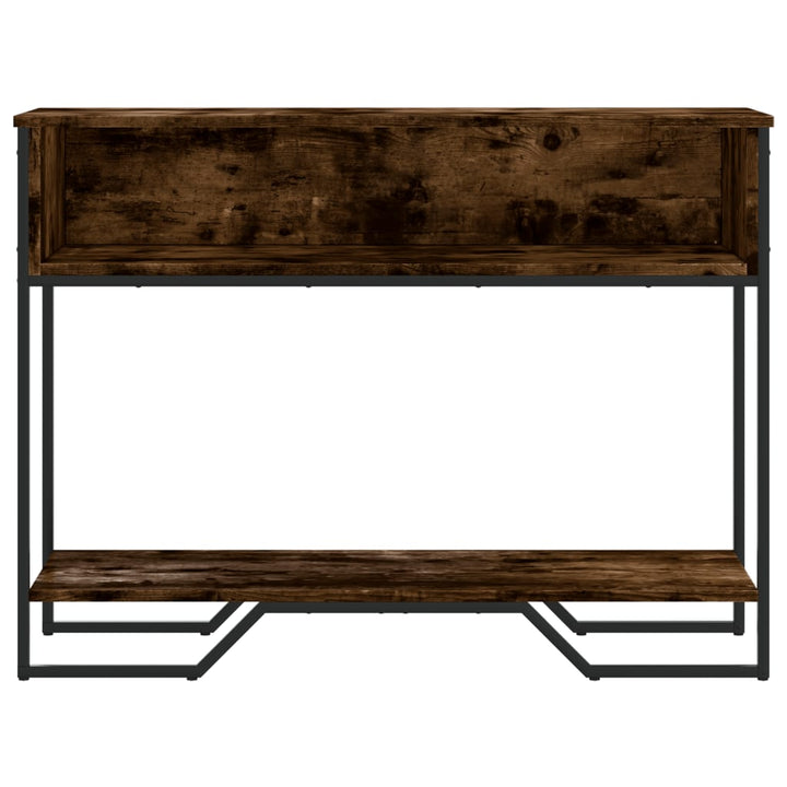 konsolbord 100x35x74,5 cm konstrueret træ røget egetræsfarve