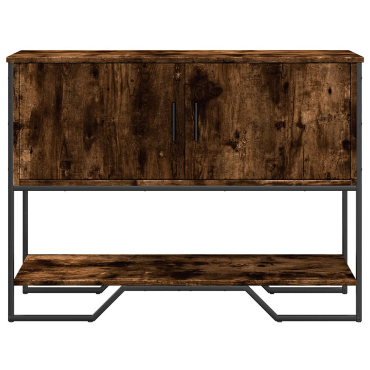 konsolbord 100x35x74,5 cm konstrueret træ røget egetræsfarve