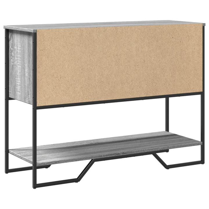 konsolbord 100x35x74,5 cm konstrueret træ grå sonoma-eg