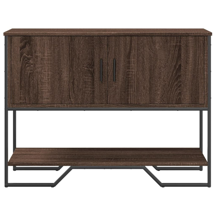 konsolbord 100x35x74,5 cm konstrueret træ brun egetræsfarve