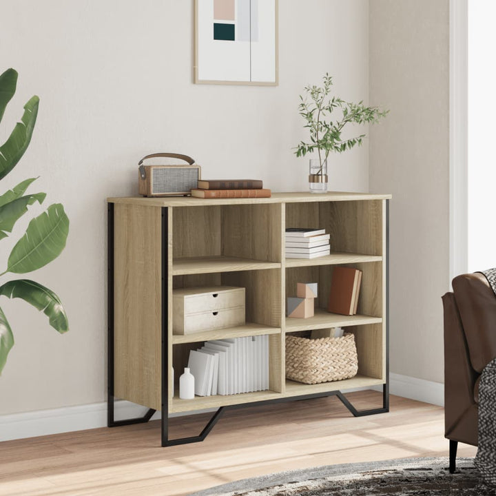 skænk 91x35,5x74,5 cm konstrueret træ sonoma-eg