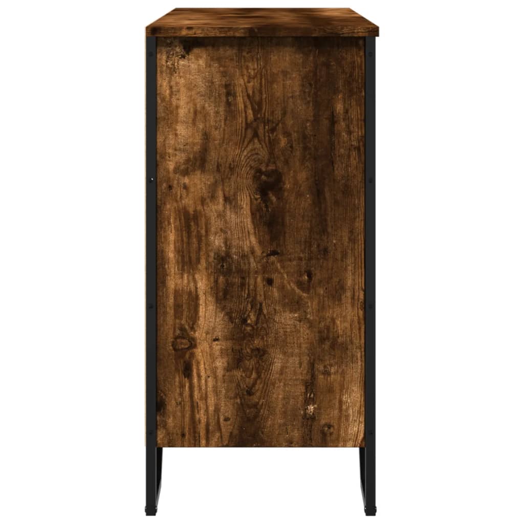 skænk 91x35,5x74,5 cm konstrueret træ røget egetræsfarve