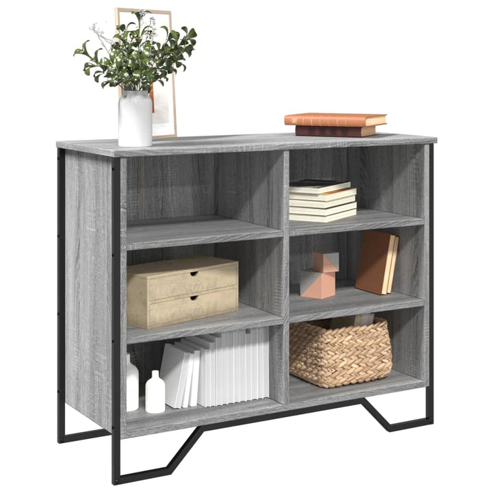 skænk 91x35,5x74,5 cm konstrueret træ grå sonoma-eg