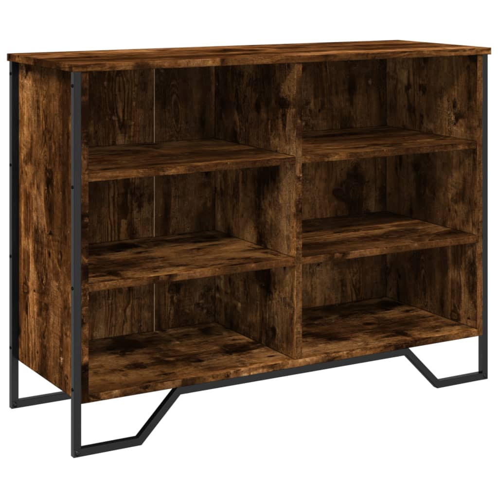 skænk 101x35,5x74,5 cm konstrueret træ røget egetræsfarve