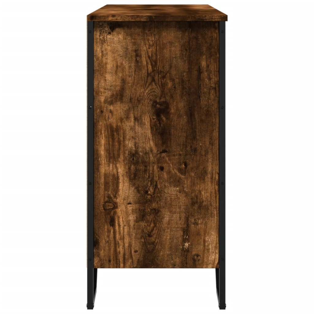 skænk 101x35,5x74,5 cm konstrueret træ røget egetræsfarve