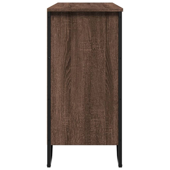 skænk 101x35,5x74,5 cm konstrueret træ brun egetræsfarve